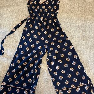 Floral Navy Jumpsuit